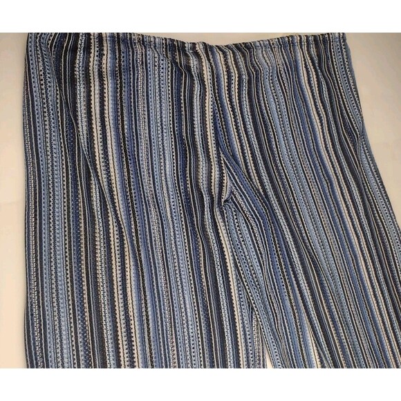 Becca by Rebecca Virtue Pierside Cover Up Flyaway Pants Blue Stripes Size 2X 22 - Picture 8 of 12